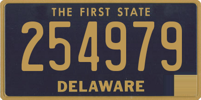 DE license plate 254979