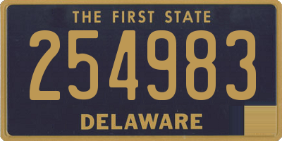 DE license plate 254983