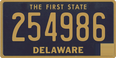 DE license plate 254986