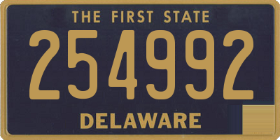 DE license plate 254992