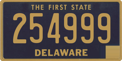 DE license plate 254999