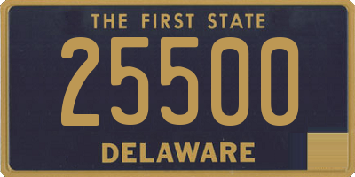 DE license plate 25500