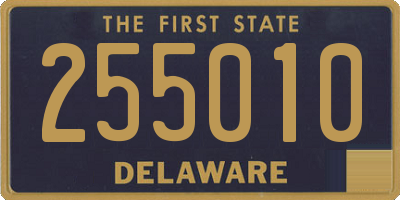 DE license plate 255010