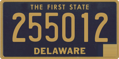DE license plate 255012