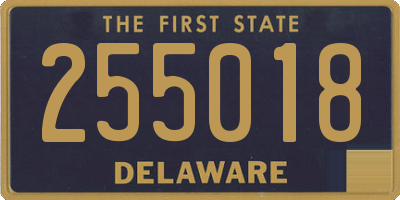 DE license plate 255018
