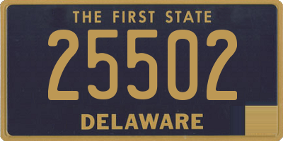 DE license plate 25502