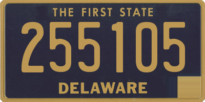 DE license plate 255105
