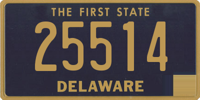 DE license plate 25514