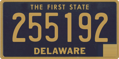 DE license plate 255192