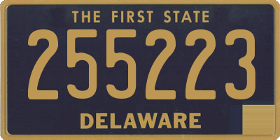 DE license plate 255223