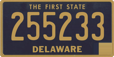 DE license plate 255233