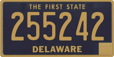 DE license plate 255242