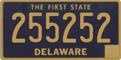 DE license plate 255252