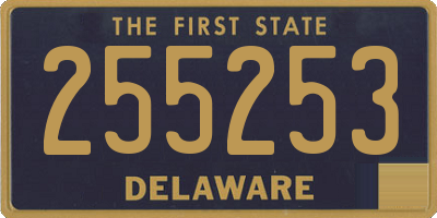DE license plate 255253