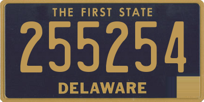 DE license plate 255254