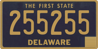 DE license plate 255255