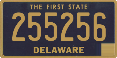 DE license plate 255256