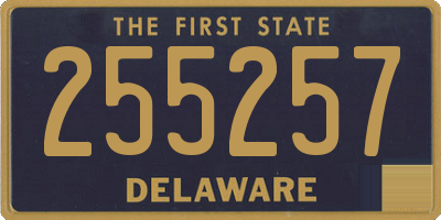 DE license plate 255257