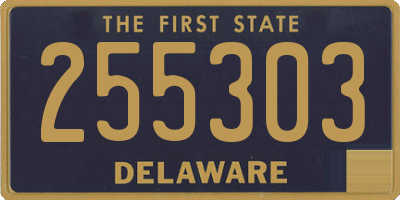 DE license plate 255303