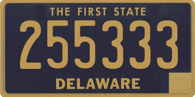 DE license plate 255333