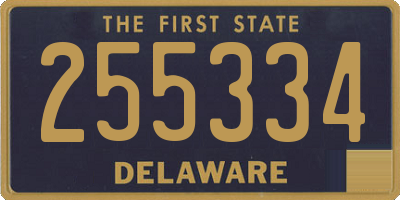 DE license plate 255334