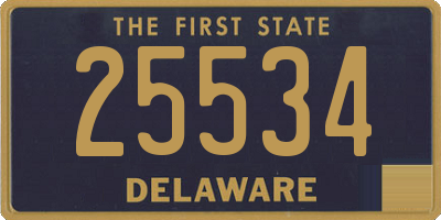 DE license plate 25534