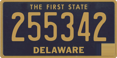 DE license plate 255342