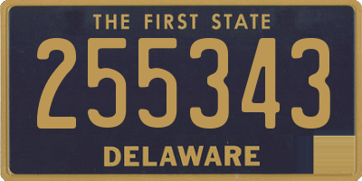 DE license plate 255343