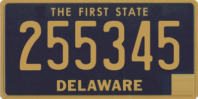 DE license plate 255345