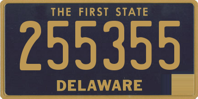 DE license plate 255355