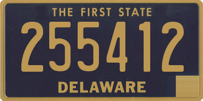 DE license plate 255412
