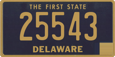 DE license plate 25543