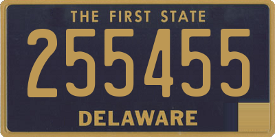 DE license plate 255455