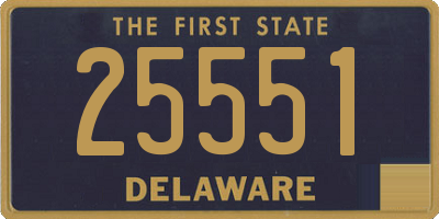 DE license plate 25551