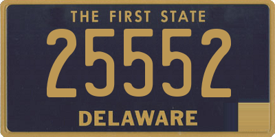 DE license plate 25552