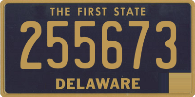 DE license plate 255673