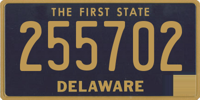 DE license plate 255702
