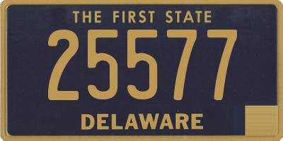 DE license plate 25577