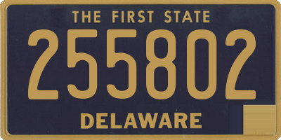 DE license plate 255802