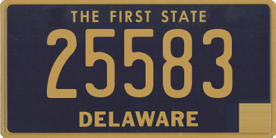 DE license plate 25583