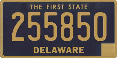 DE license plate 255850