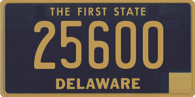 DE license plate 25600