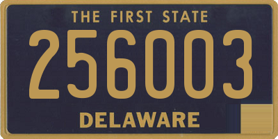 DE license plate 256003