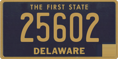 DE license plate 25602