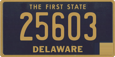 DE license plate 25603