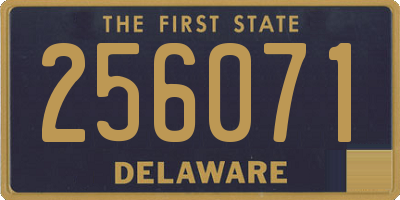 DE license plate 256071