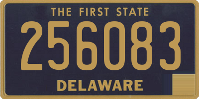 DE license plate 256083
