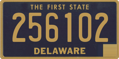 DE license plate 256102