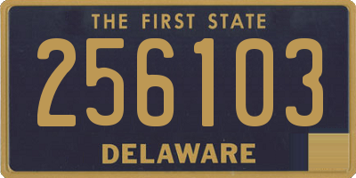 DE license plate 256103