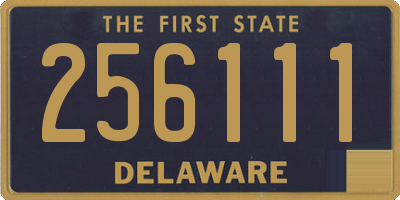 DE license plate 256111